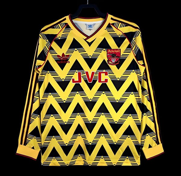 Retro 91/93 Arsenal Away Yellow Long Sleeve Jersey