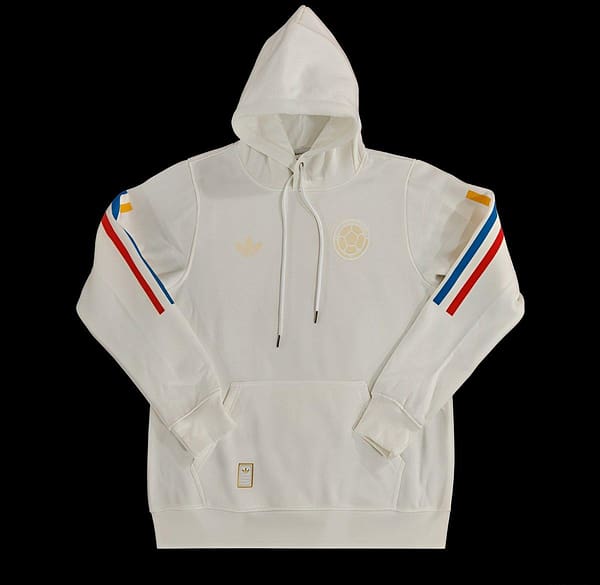 2024 Colombia 100th Black/Navy/Grey/Beige/White Hoodie With Golden Badge - Image 2