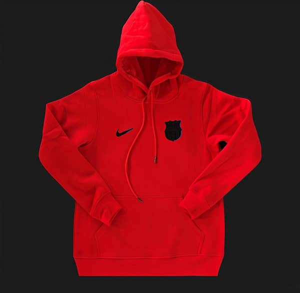 24/25 Barcelona Navy/Red/Black/Beige/Grey Hoodie WIth Black Badge
