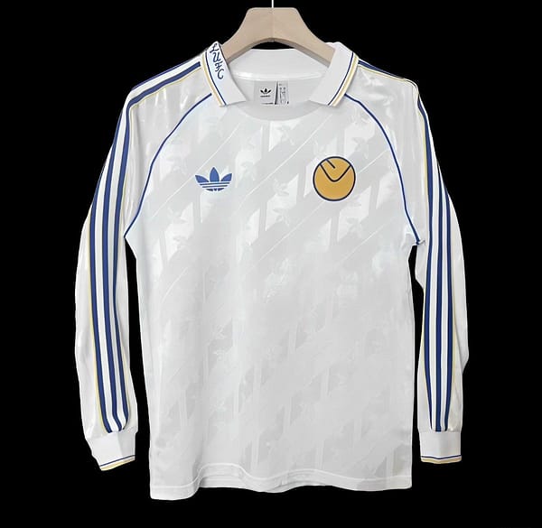 24/25 Leeds United  Adidas LFSTR Retro Long Sleeve White Jersey