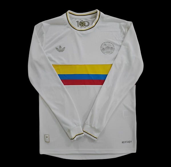 2024 Colombia White 100Th Anniversary Long Sleeve Jersey