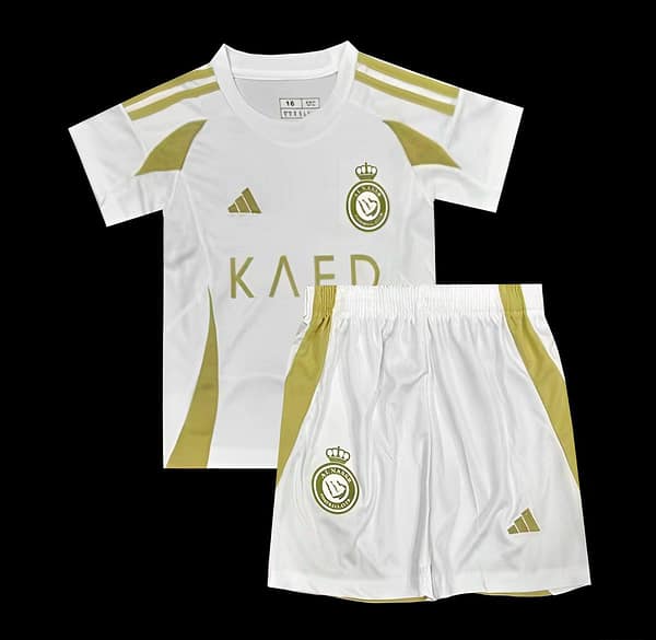 24/25 Kids Al-Nassr Third White Kit