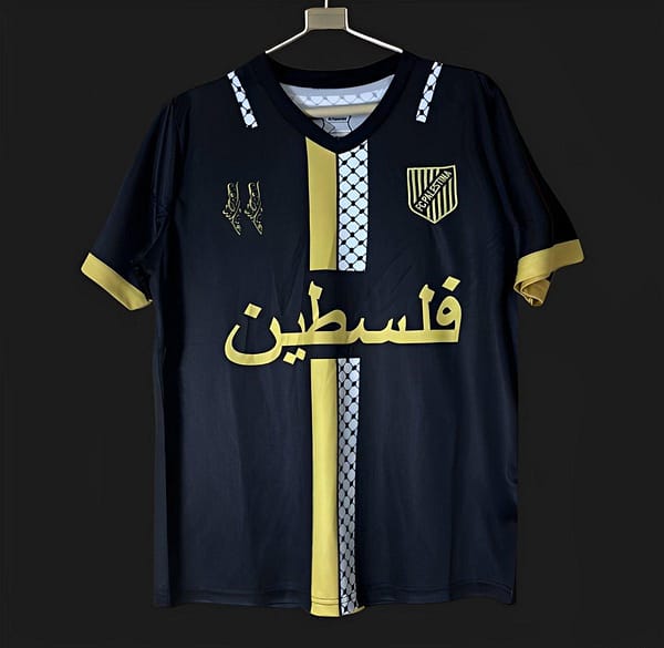25/26 FC Palestina Black with Gold and Kufiya Pattern Jersey