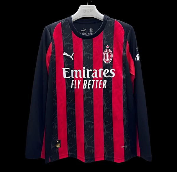 25/26 AC Milan Home Long Sleeve Jersey