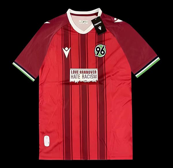 25/26 Hannover 96 Red with Vertical Stripe Pattern Jersey