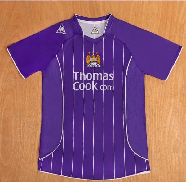 Retro 07/08 Manchester City Away Purple Jersey - Image 3