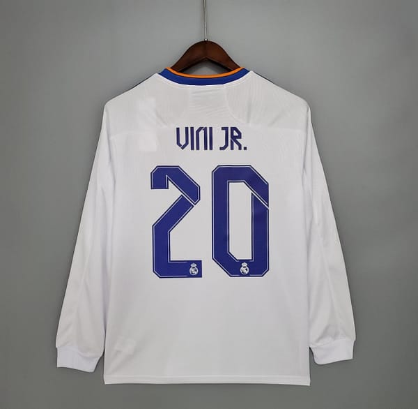 21/22 Real Madrid Final Version Long Sleeve Home Soccer Jersey - Image 3