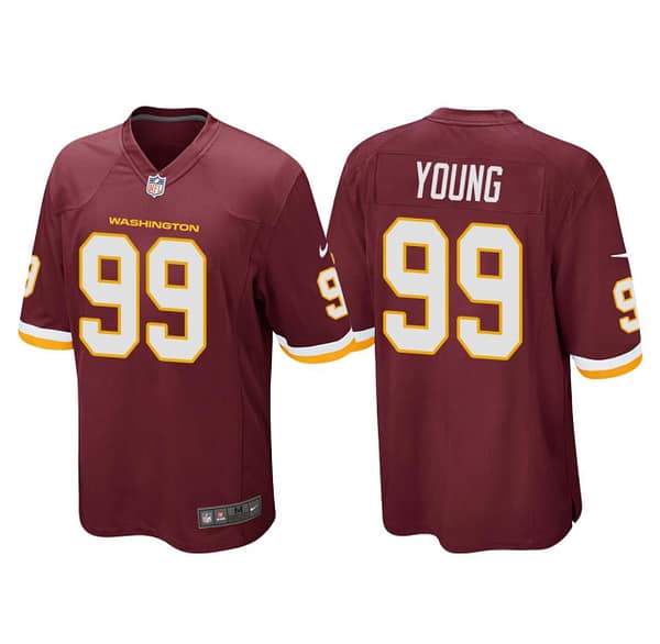 Men's #99 Chase Young Burgundy Player Limited Team Jersey