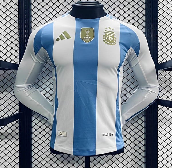 Player Version 2024 Argentina Long Sleeve Home Jersey