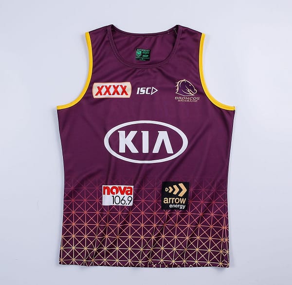 Brisbane Broncos 2020 Men's Training Rugby Singlet - Image 4