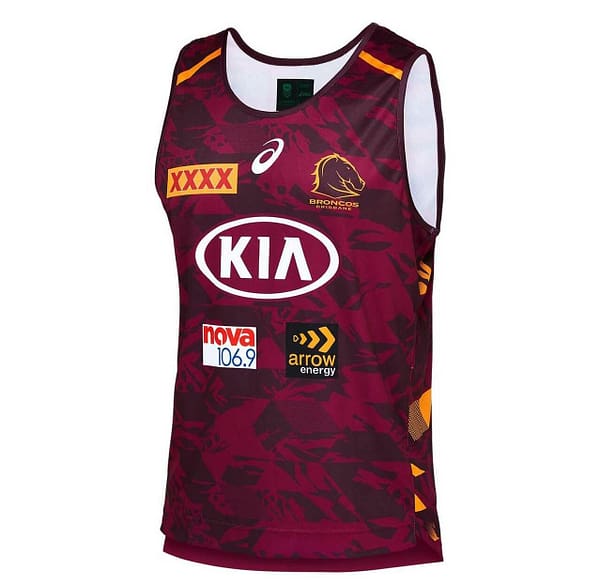 Brisbane Broncos 2021 Men's Training Rugby Singlet