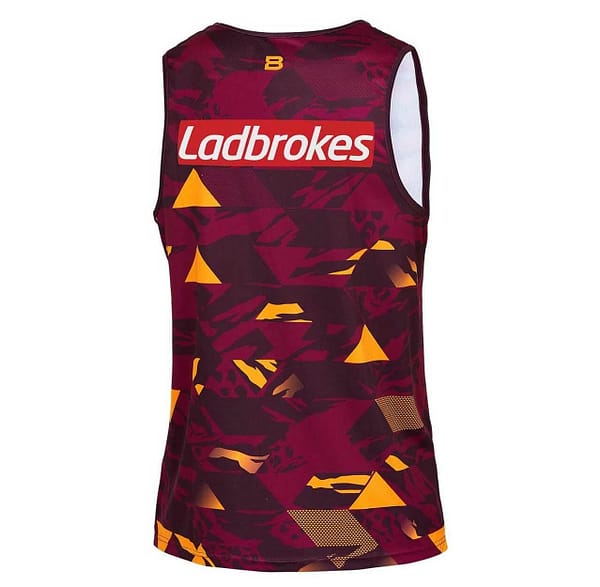 Brisbane Broncos 2021 Men's Training Rugby Singlet - Image 2
