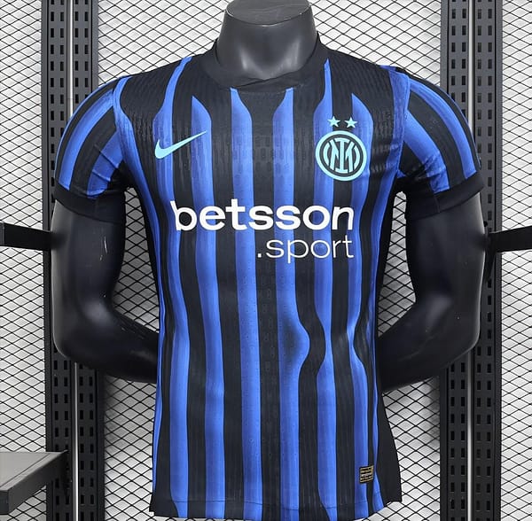 Player Version 25/26 Inter Milan Home Jersey With Sponsor