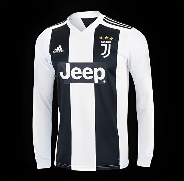 Player Version Retro 18/19 Juventus Home Long Sleeve Jersey