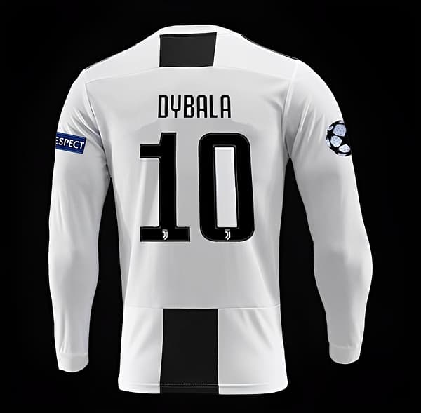 Player Version Retro 18/19 Juventus Home Long Sleeve Jersey - Image 2