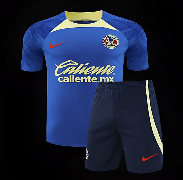 24/25 Club America Navy Vest Short Sleeve Jeresy+Shorts - Image 20