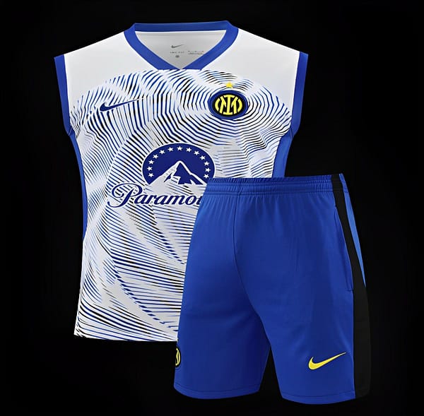 24/25 Inter Milan White Vest Jeresy+Shorts - Image 22