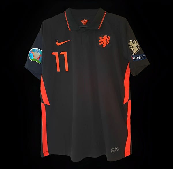 Retro 2020 Netherlands Away Black Jersey - Image 3
