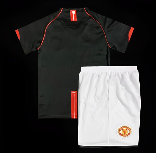 Retro Kids 07/08 Manchester United Away Black Jersey - Image 2