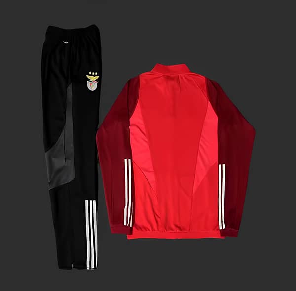 23/24 Benfica Red Full Zipper Tracksuit Full Zipper Jacket+Pants - Image 2