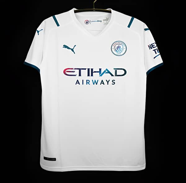 Retro 21/22 Manchester City Away White Jersey