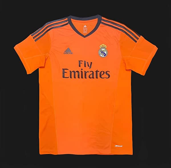 Retro 13/14 Real Madrid Third Orange Jersey Worn By Ronaldo