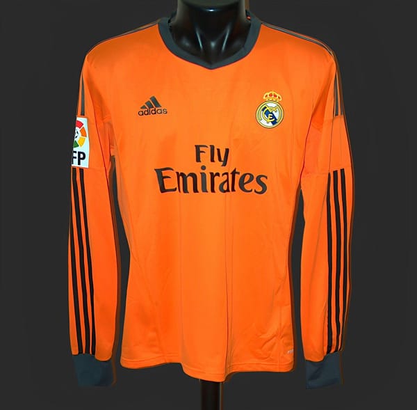 Retro 13/14 Real Madrid Third Orange Long Sleeve Jersey Worn By Ronaldo - Image 2