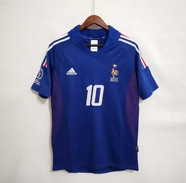 Retro 2002 France Home Soccer Jersey