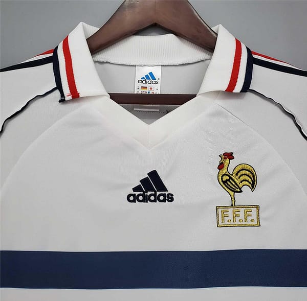 Retro 1998 France Away White Soccer Jersey - Image 15