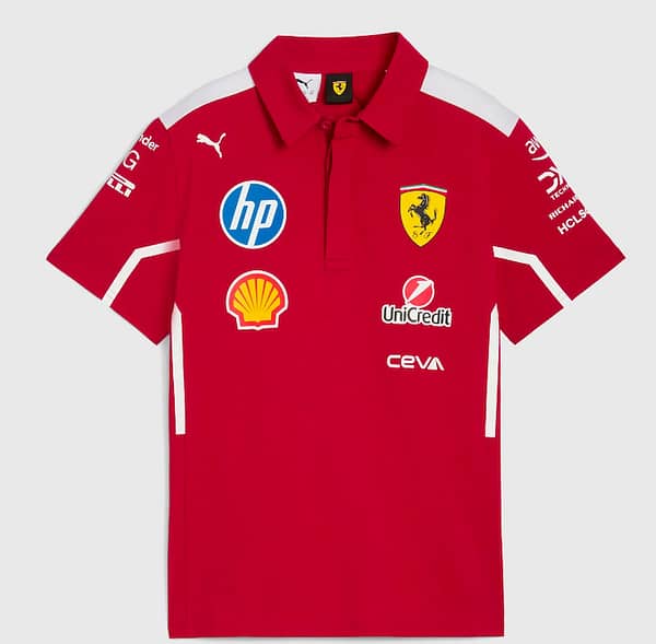2025 F1 Ferrari Red Polo Shirt