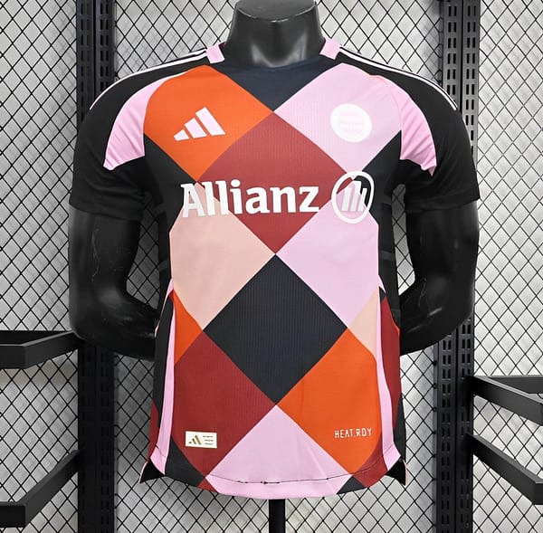 25/26 Player Version Bayern Munich Training Grid Pattern Jersey