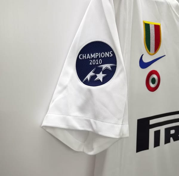 Retro 10/11 Inter Milan Away White Jersey With Full Patches - Image 6