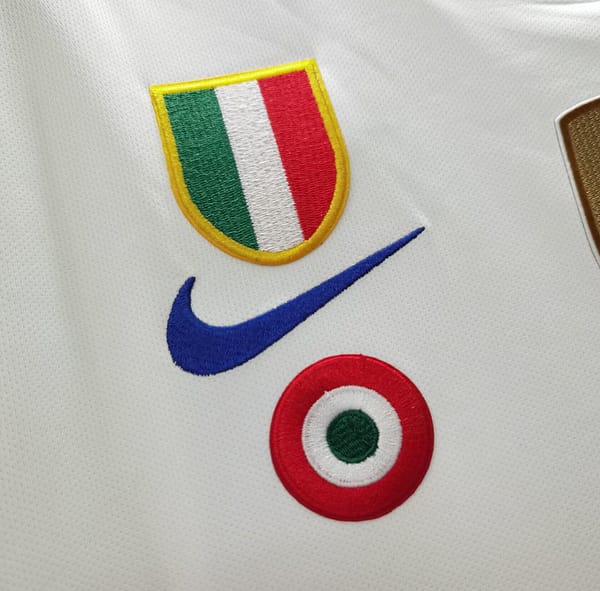 Retro 10/11 Inter Milan Away White Jersey With Full Patches - Image 10