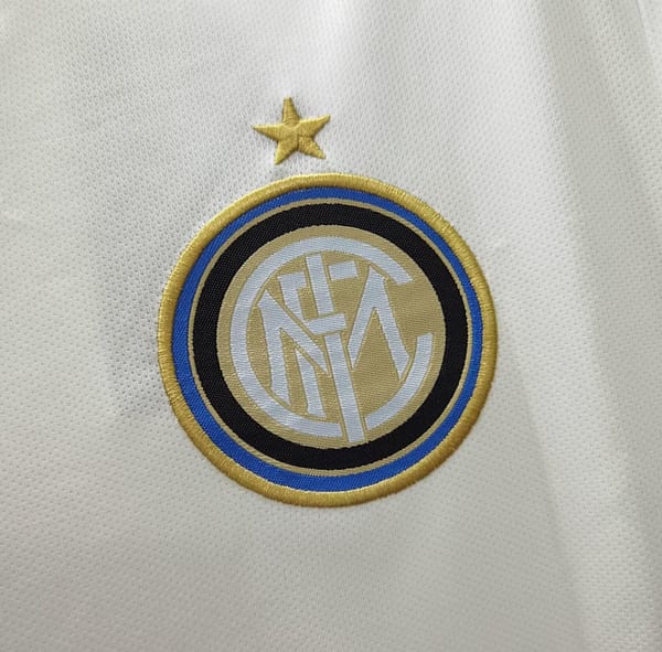 Retro 10/11 Inter Milan Away White Jersey With Full Patches - Image 12