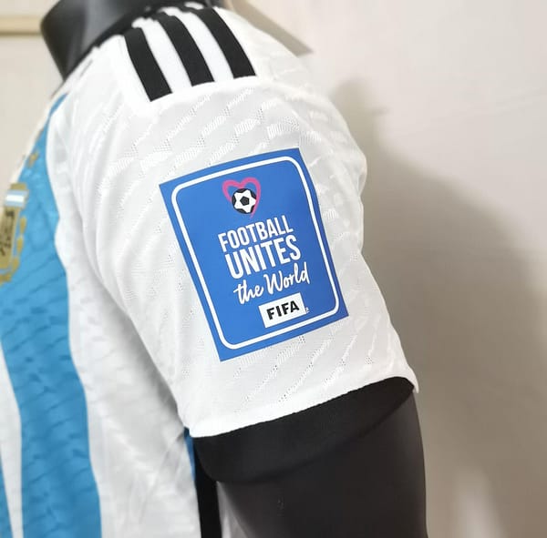 Player Version 3 Stars 2022 Argentina MESSI #10 Home Jersey With World Cup Champion Patches - Image 5