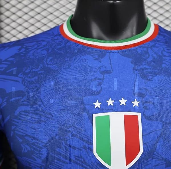Player Version 2024 Italy Italian Football TV Blue EURO Jersey - Image 3