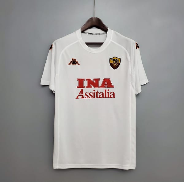 Retro 00/01 AS Roma Away White Jersey