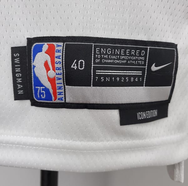 NBA 75th Anniversary Curry #30 Nets White Jersey - Image 3