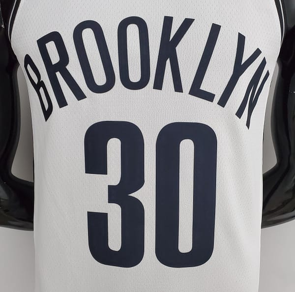 NBA 75th Anniversary Curry #30 Nets White Jersey - Image 5