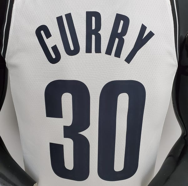 NBA 75th Anniversary Curry #30 Nets White Jersey - Image 9