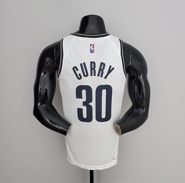 NBA 75th Anniversary Curry #30 Nets White Jersey - Image 10