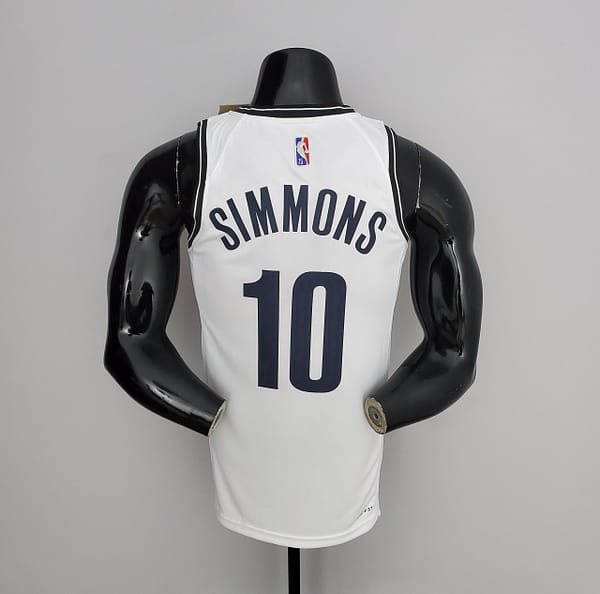 NBA 75th Anniversary Simmons #10 Nets White Jersey - Image 2
