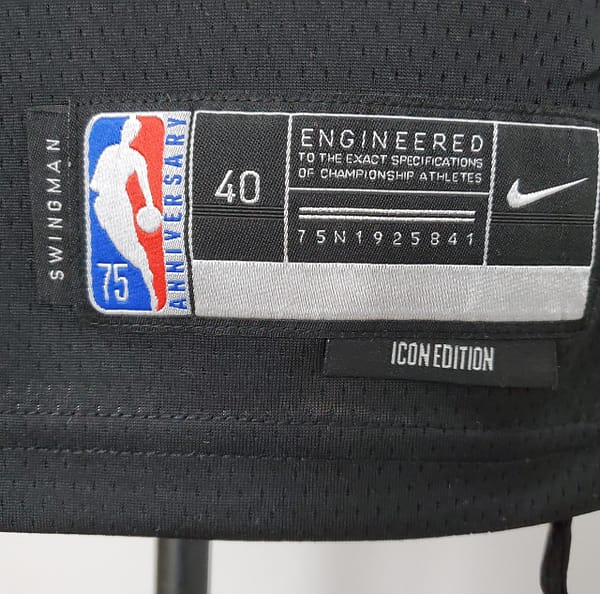 NBA 75th Anniversary Simmons #10 Nets Black Jersey - Image 6