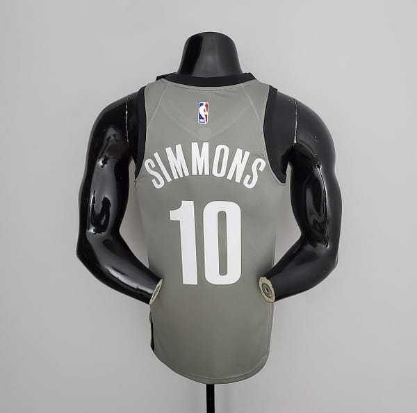 NBA Nets Simmons #10 Flyer Grey Jersey - Image 3