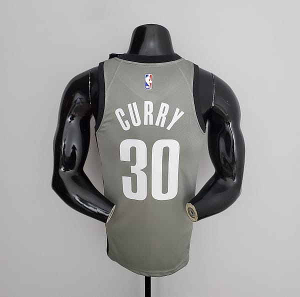 NBA Nets Curry #30 Flyer Grey Jersey - Image 2
