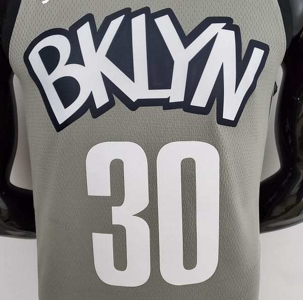 NBA Nets Curry #30 Flyer Grey Jersey - Image 3