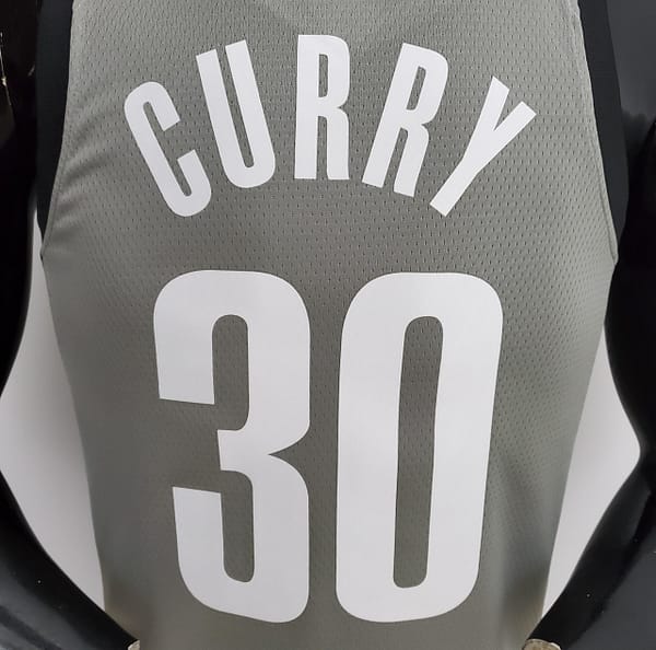 NBA Nets Curry #30 Flyer Grey Jersey - Image 7