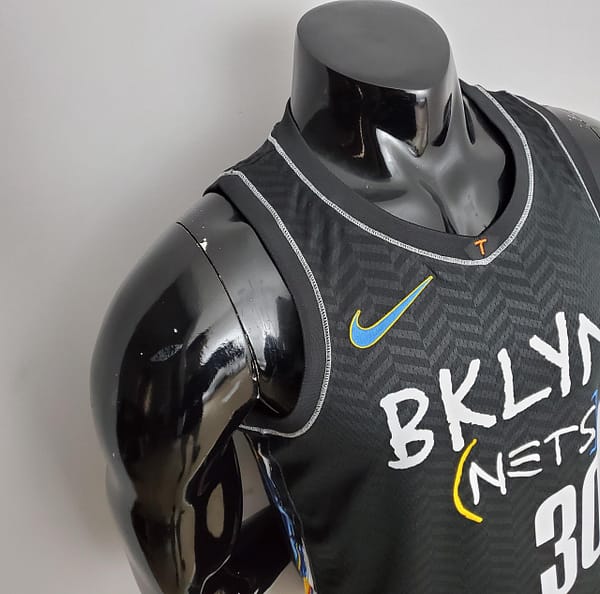 NBA Brooklyn Nets Curry #30 City Edition Black - Image 5