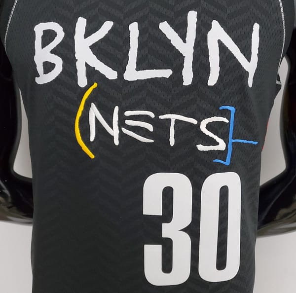 NBA Brooklyn Nets Curry #30 City Edition Black - Image 6