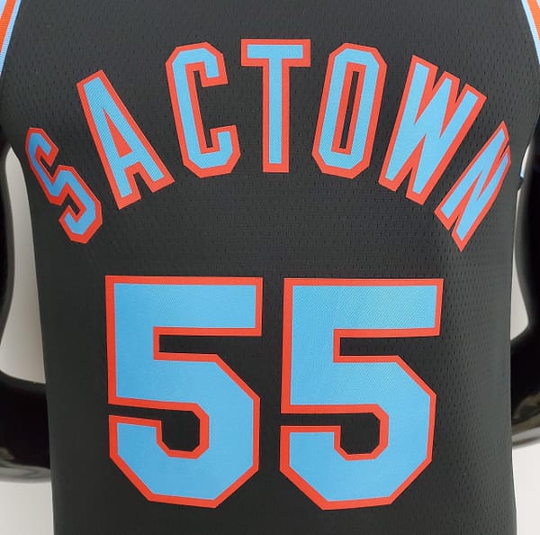2021 NBA Kings Williams#55 Black City Edition - Image 8